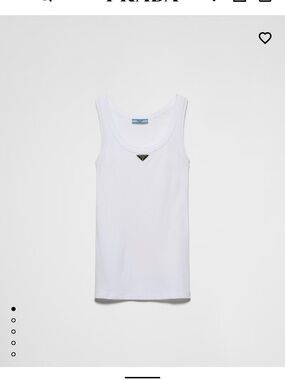 Prada White Logo Tee with Subtle Stitch Detail